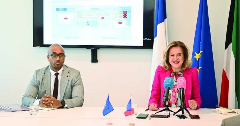 لوفليشر تتحدث في مؤتمرها الصحافي (تصوير أسعد عبدالله)