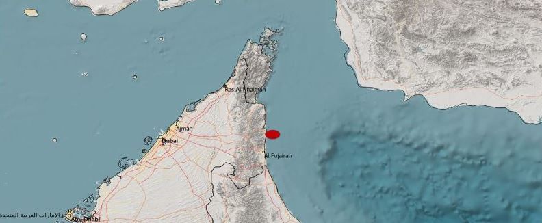الإمارات: هزة أرضية بقوة 2.8 درجة في ساحل خورفكان