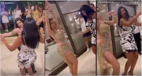 رانيا يوسف تثير غضب الجمهور بملابس مكشوفة ووصلة رقص مع جوهرة