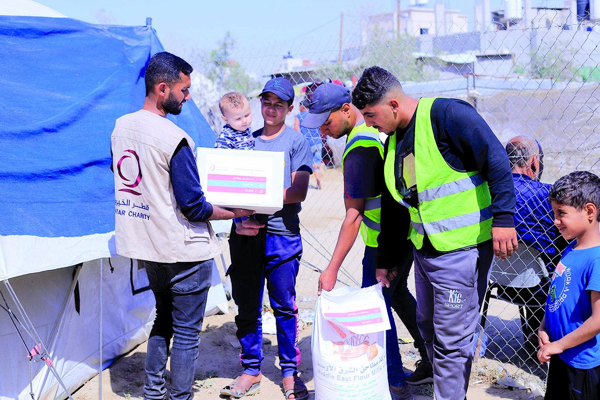 جهود إغاثية متواصلة لقطر الخيرية في غزة