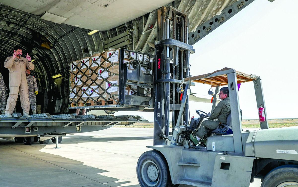 وصول 42 طن مساعدات قطرية لمتضرري فيضانات أفغانستان