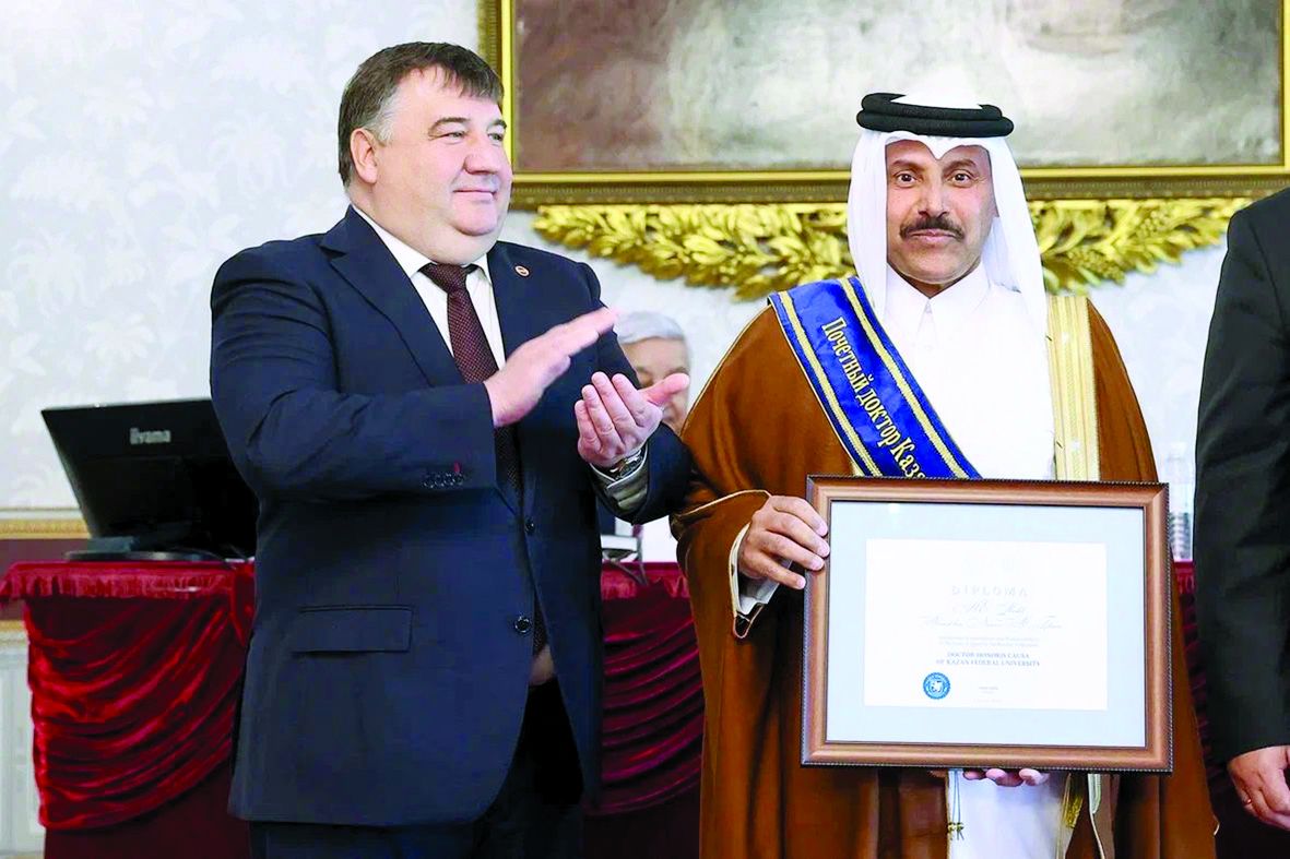 جامعة قازان تمنح الدكتوراه الفخرية لسفير قطر لدى روسيا