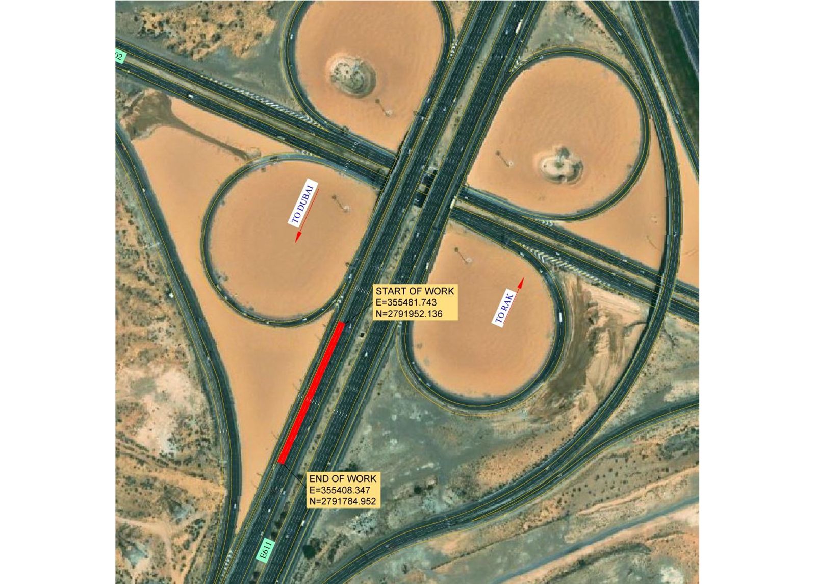 افتتاح تحويلة مرورية مؤقتة على شارع الإمارات