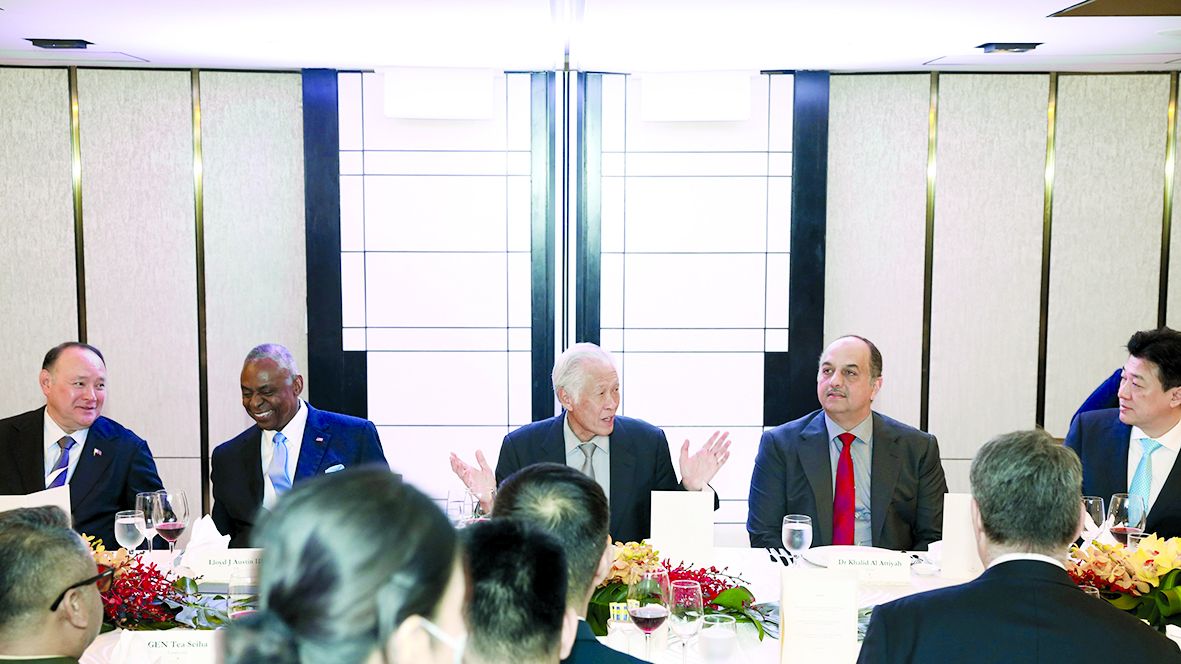 في الجلسة الافتتاحية لحوار شانغريلا.. د. العطية: قطر تنتهز أي فرصة لدعم حق الشعب الفلسطيني