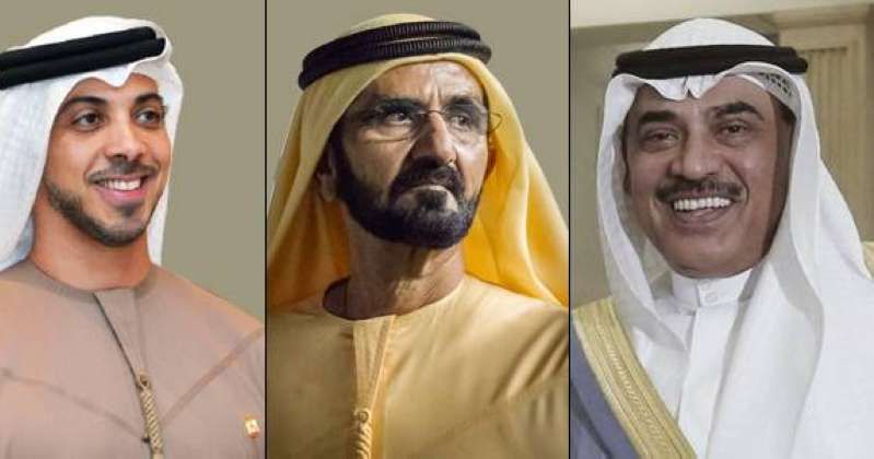 سمو ولي العهد يتلقى برقيتي تهنئة من الشيخ محمد بن راشد والشيخ منصور بن زايد