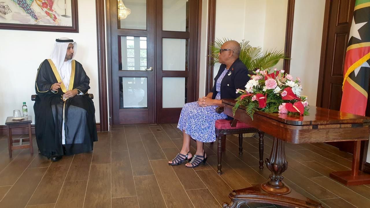 سفير الإمارات يقدم أوراق اعتماده إلى الحاكمة العامة لاتحاد سانت كيتس ونيفيس