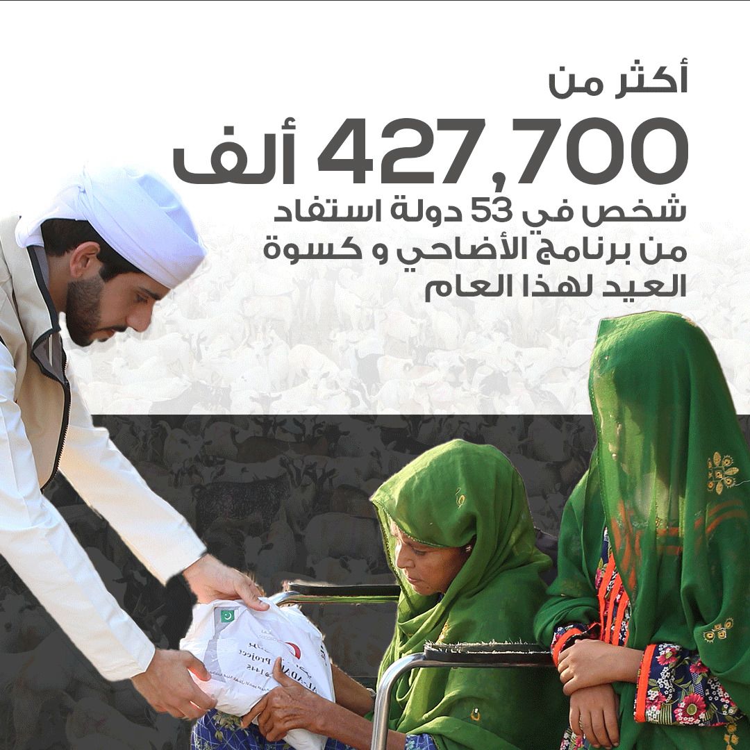 هيئة الهلال الأحمر تنفذ مشروع الأضاحي داخل الإمارات وفي 53 دولة حول العالم