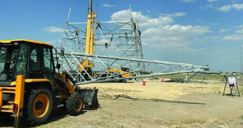 جانب من الأعمال في محطة الوفرة