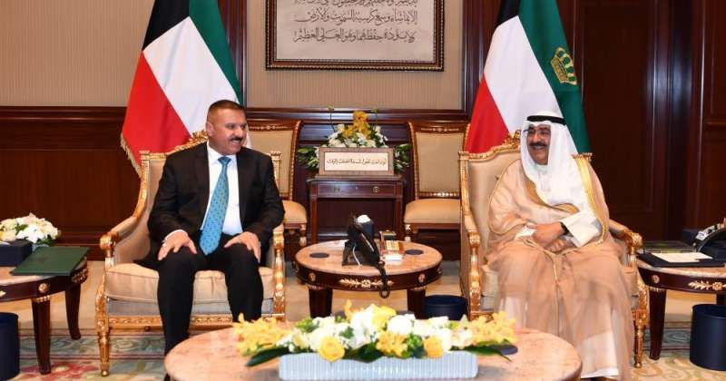 سمو الأمير يستقبل اليوسف ووزير الداخلية العراقي