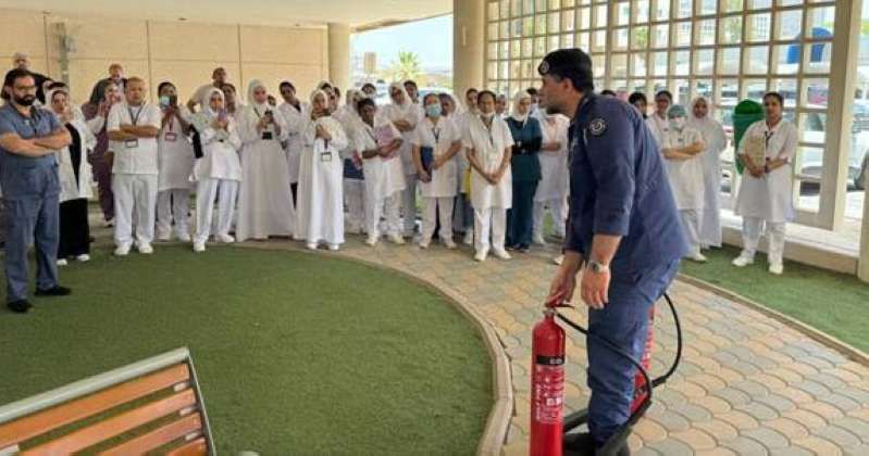 «الإطفاء» تستكمل حملة وقاية وحماية في «الأشغال» و«الصحة» و«السكنية»