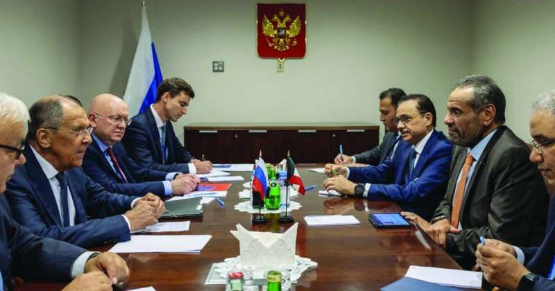 اليحيا ولافروف: تعزيز وتنمية العلاقات الكويتية - الروسية الوثيقة