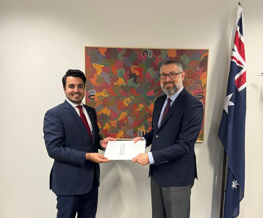  الخارجية الأسترالية تتسلم نسخة من أوراق اعتماد سفير دولة قطر