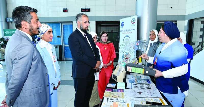 الحساوي لدى رعايته وحضوره احتفالية اليوم العالمي لالتهاب الكبد بمركز اليرموك