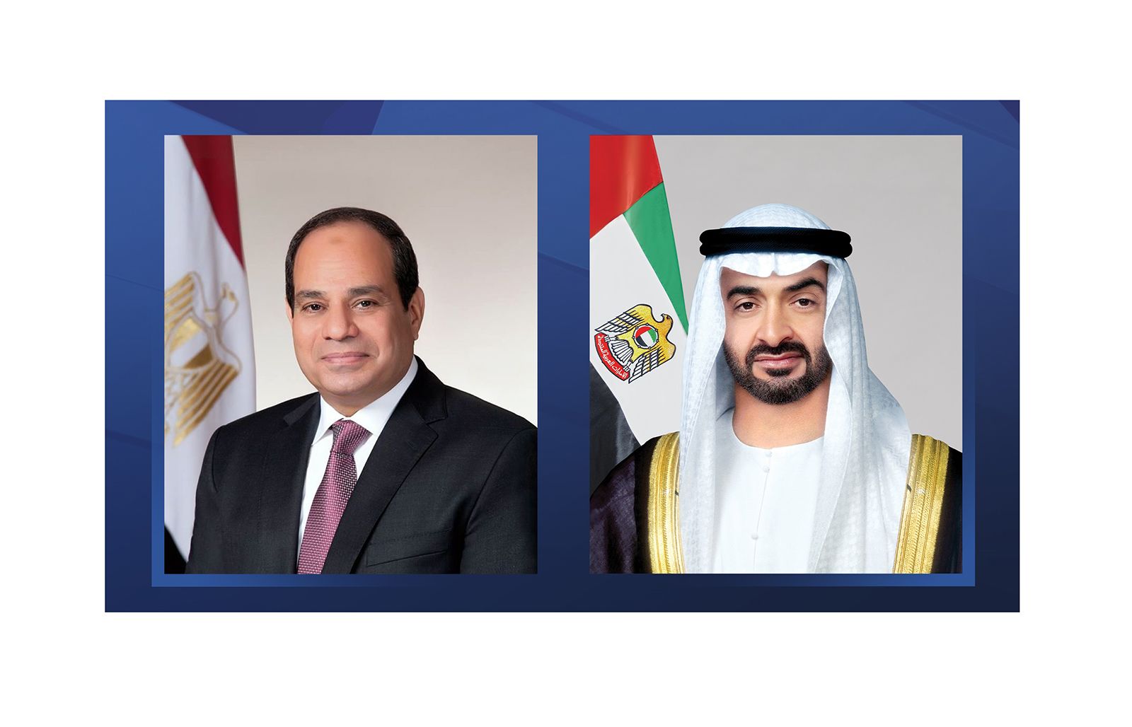 رئيس الدولة والرئيس المصري يبحثان خلال لقاء أخوي علاقات البلدين