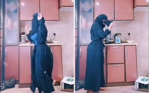 فتاة مراهقة تفعل المحظور في المطبخ وتنشر الفيديو على التيك توك بدون خجل