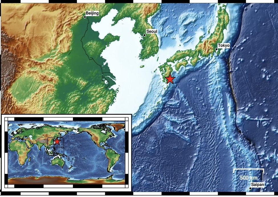 رصد زلزال يبعد حوالي 7104 كم شمال شرق مدينة مسقط