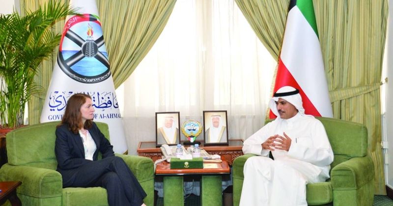 محافظ الأحمدي بحث تعزيز العلاقات مع سفيري الهند والمملكة المتحدة