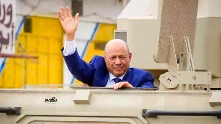 الرئيس رشاد العليمي يصل مدينة تعز في أول زيارة له منذ توليه السلطة