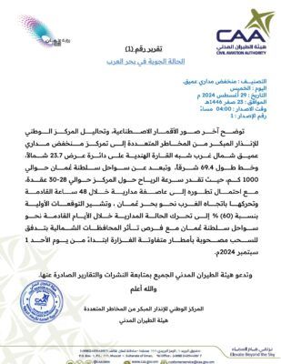 منخفض جوي يتجه نحو سواحل سلطنة عمان