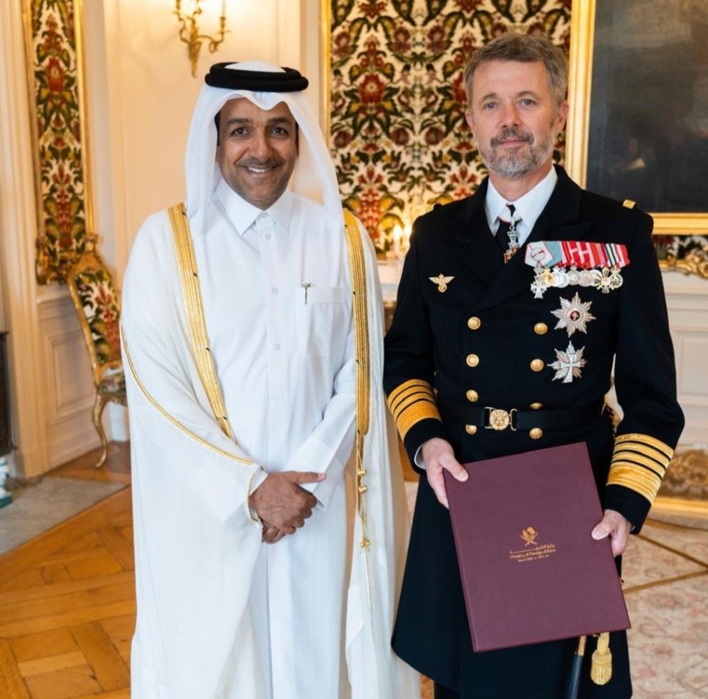 ملك مملكة الدنمارك يتسلم أوراق اعتماد سفير دولة قطر