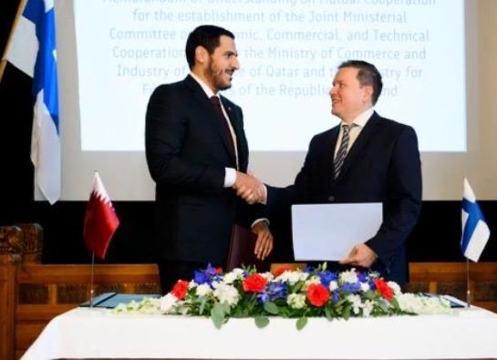 وزير التجارة والصناعة يدعو الشركات الفنلندية والمستثمرين للاستفادة من البيئة الاقتصادية والاستثمارية المتميزة في قطر