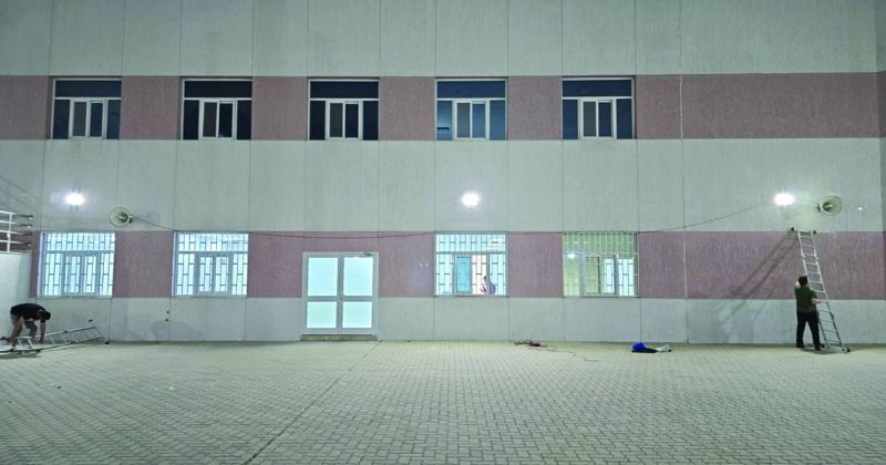 جانب من أعمال التركيب