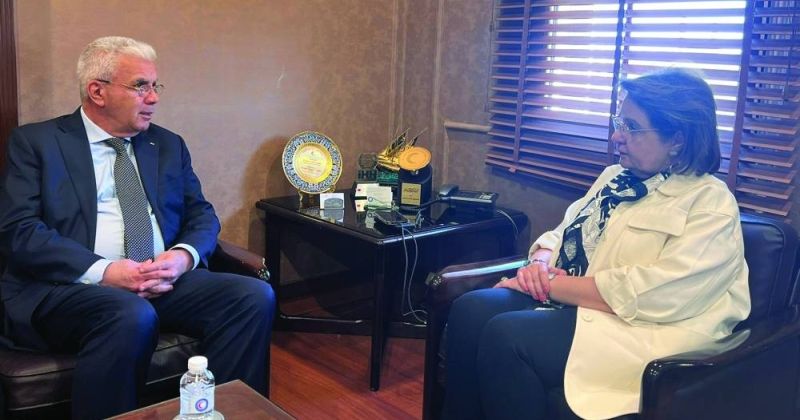 رامي طهبوب خلال لقائه مها البرجس