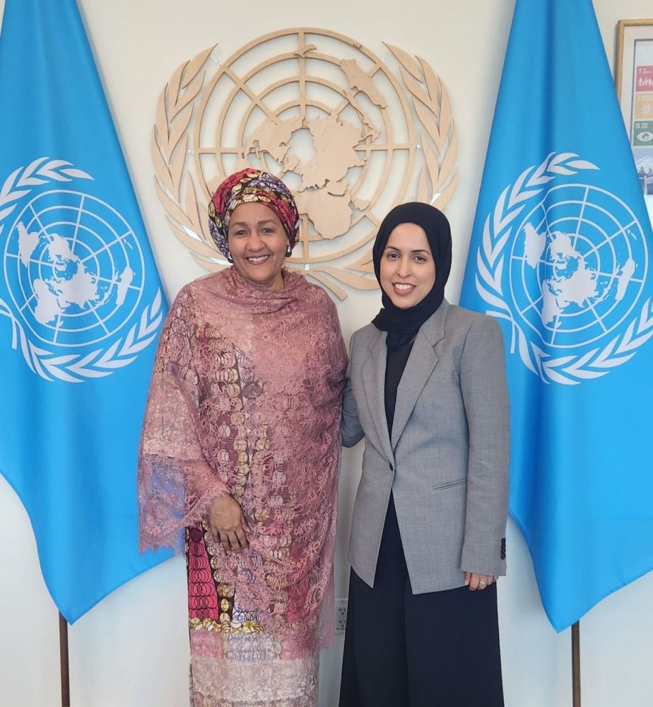 المندوب الدائم لدولة قطر تجتمع مع نائبة الأمين العام للأمم المتحدة