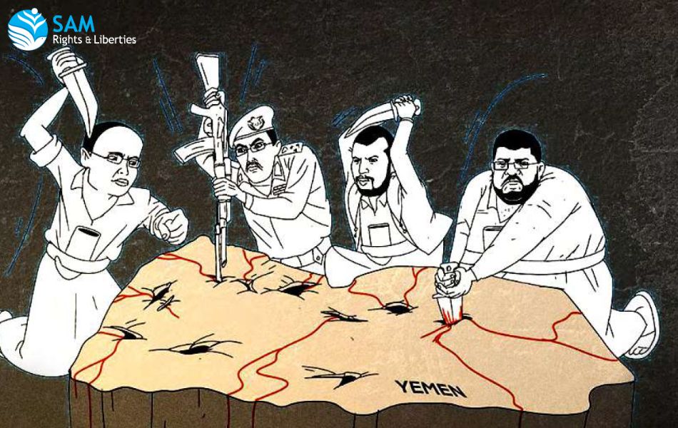 "عقد من الانهيار".. تقرير حقوقي: انقلاب الحوثي قسم اليمن وجعلها ساحة خلفية للتدخلات الإقليمية والدولية