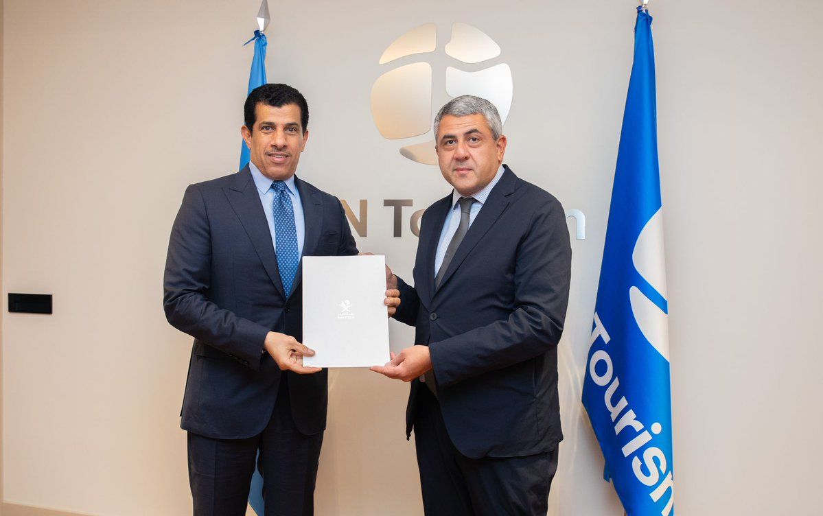  الأمين العام لمنظمة الأمم المتحدة للسياحة يتسلم أوراق اعتماد المندوب الدائم لدولة قطر