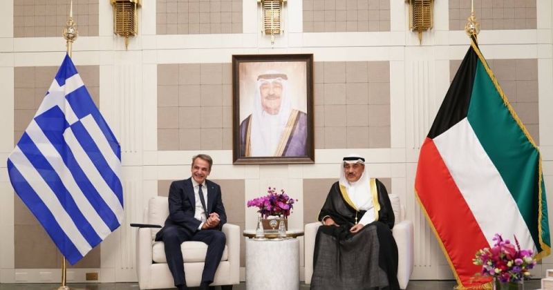 ممثل سمو الأمير يستقبل رئيس وزراء اليونان بمقر وفد الكويت لدى الأمم المتحدة