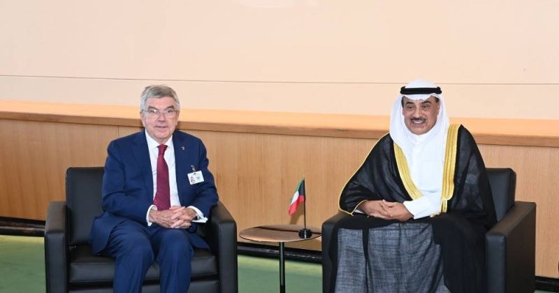 ممثل سمو الأمير يستقبل رئيس اللجنة الأولمبية الدولية على هامش قمة المستقبل في نيويورك