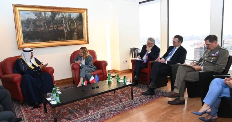 ممثل سمو الأمير يلتقي رئيسة وزراء إيطاليا على هامش الدورة الـ79 للجمعية العامة للأمم المتحدة