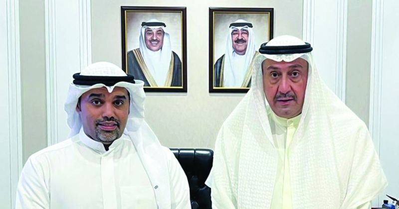 فيصل الحمود خلال استقباله ضاري الحربي