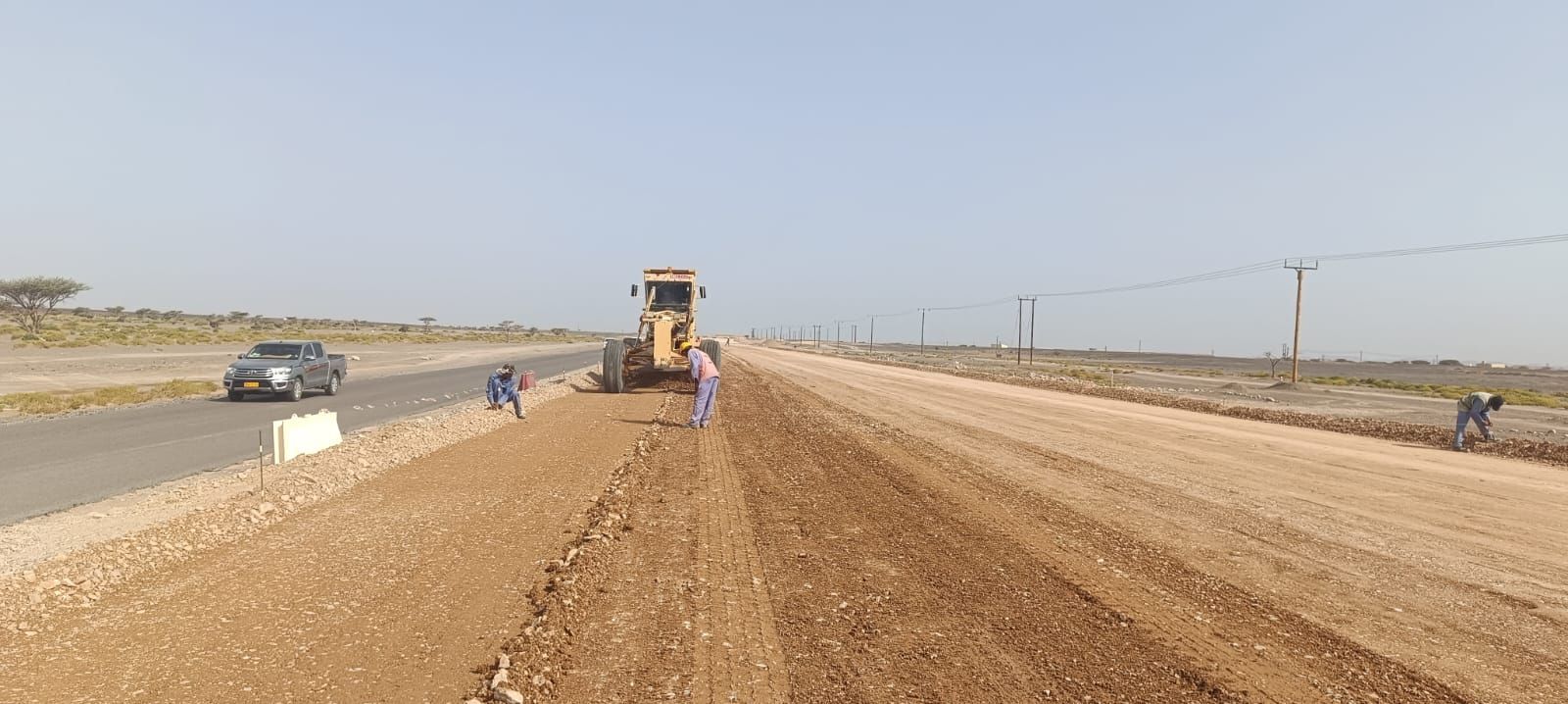 39 ٪؜ نسبة إنجاز مشروع طريق الأفلاج بولاية المضيبي
