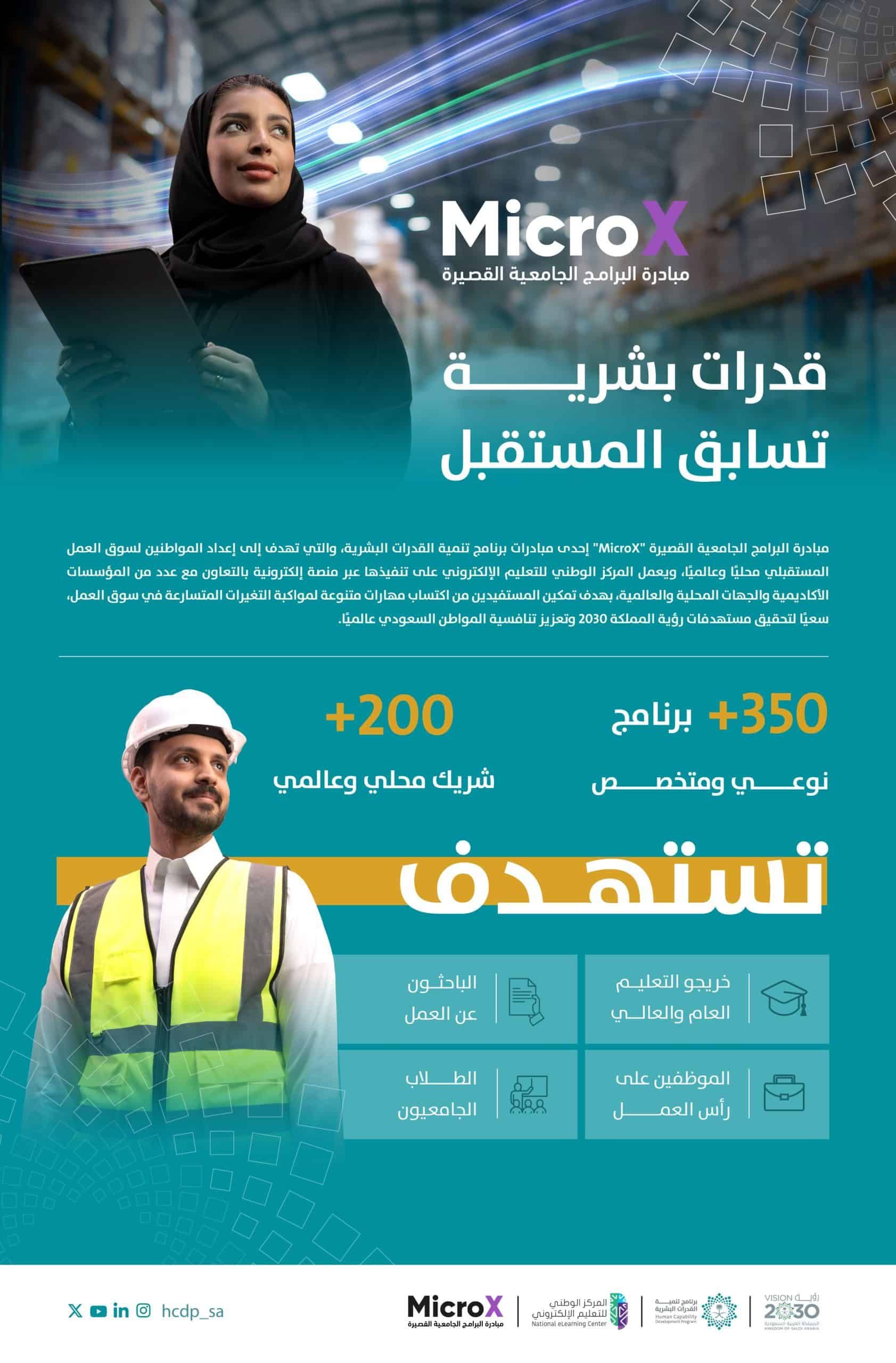 إطلاق مبادرة البرامج الجامعية القصيرة MicroX