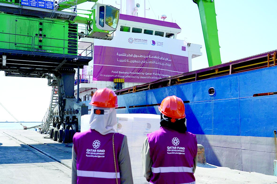 «صندوق قطر» يرسل 58 ألف سلة غذائية إلى ناميبيا