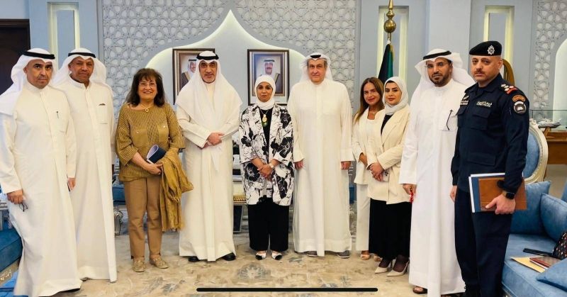 اليوسف مستقبلاً وفد الديوان الوطني لحقوق الإنسان