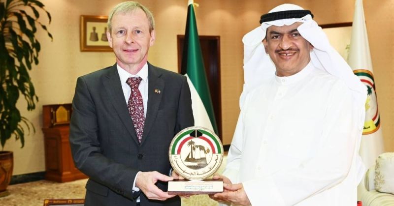 محافظ الجهراء بحث التعاون مع سفير بلجيكا