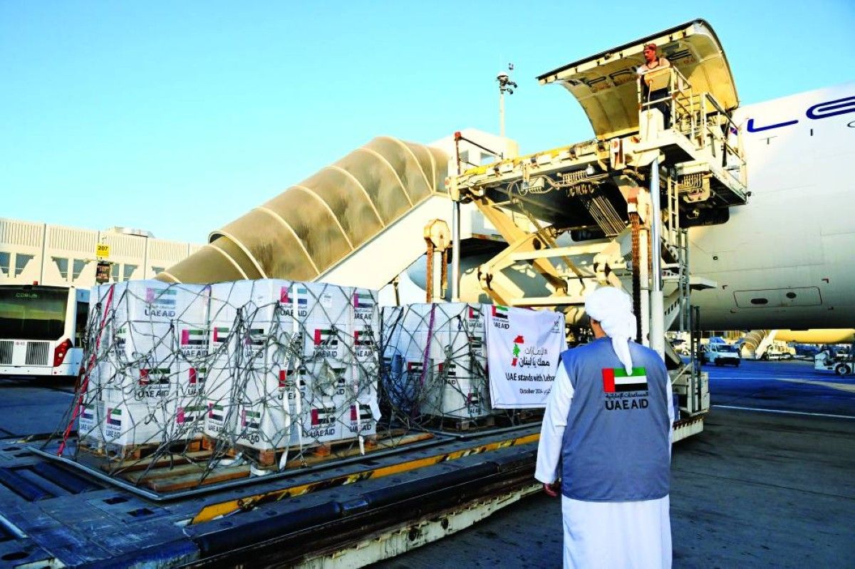 تجميع المساعدات الإغاثية ضمن «الإمارات معك يا لبنان» ينطلق اليوم في مدينة إكسبو دبي