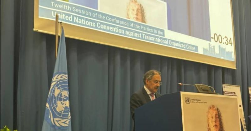 المحامي العام الأول المستشار بدر المسعد يلقي كلمة الكويت أمام المؤتمر