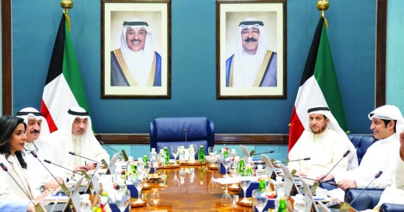 جانب من اجتماع مجلس الوزراء برئاسة رئيس المجلس بالإنابة فهد اليوسف