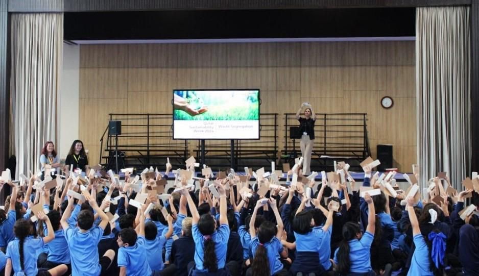 «أكسيونا» تطلق حملة التصنيف السليم للنفايات في مدارس الدوحة ضمن فعاليات أسبوع قطر للاستدامة ٢٠٢٤