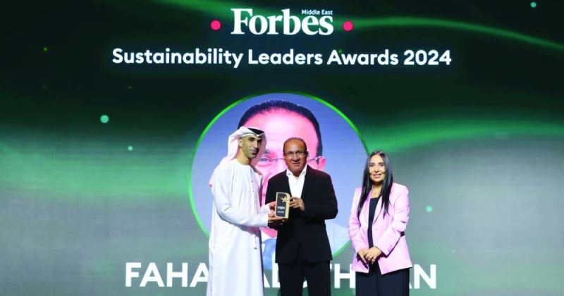 فهد العثمان يتسلم جائزة «فوربس» لقادة الاستدامة في الشرق الأوسط 2024