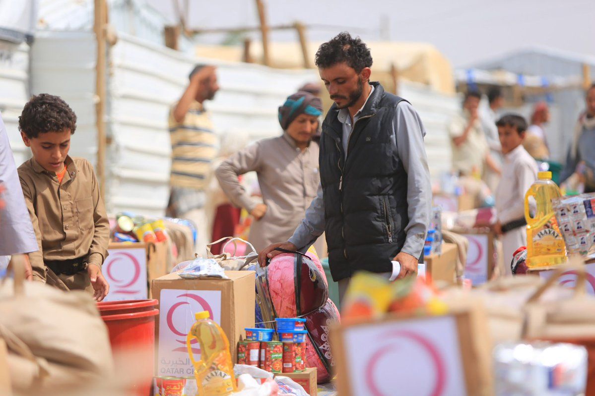 قطر الخيرية توزع دفعة مساعدات جديدة لمتضرري السيول باليمن