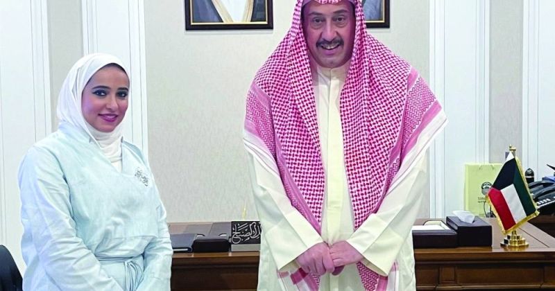 فيصل الحمود خلال استقباله معالي الجدعان