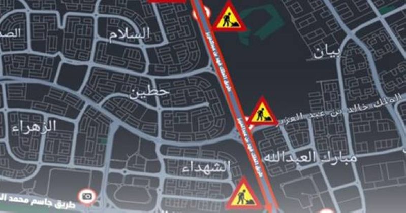«المرور»: إغلاق حارتين على طريق الملك فهد بالاتجاهين