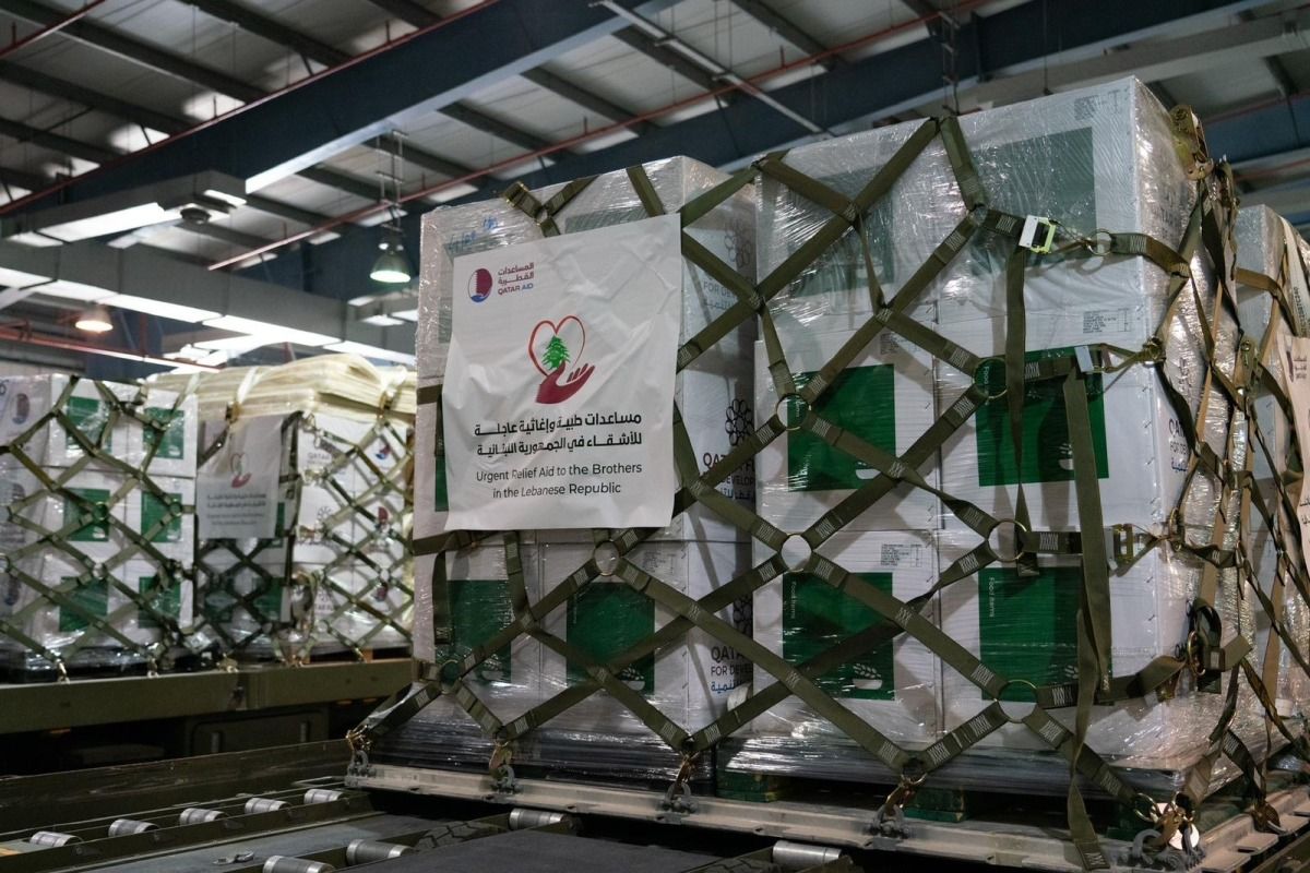 طائرتان قطريتان تصلان إلى بيروت تحملان مساعدات دعما للشعب اللبناني
