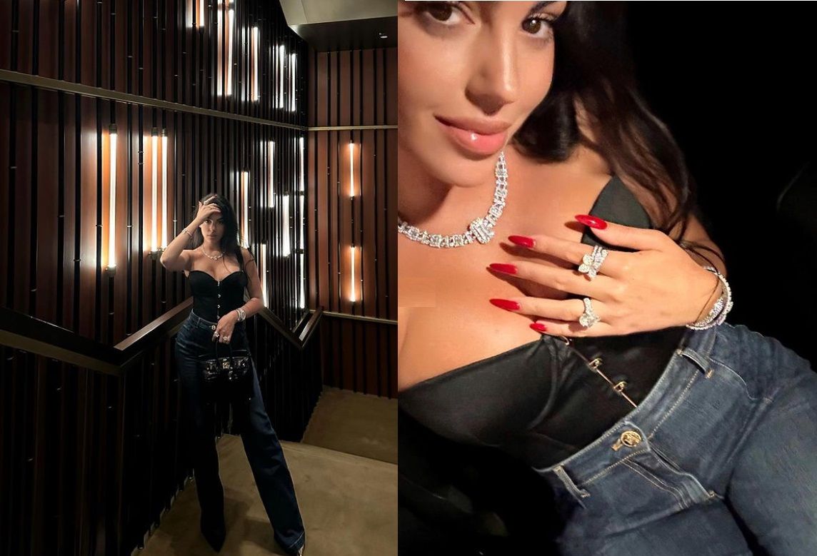 جورجينا نسيت انها في بلاد المسلمين وظهرت عارية تماماً بجوار حبيبها كرستيانو رونالدو