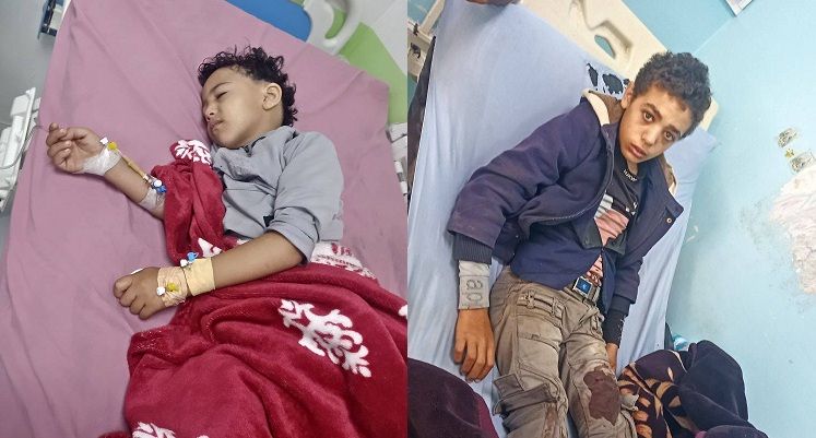 إب..إصابة طفلين بطلقات نارية أثناء اشتباكات بين عناصر حوثية ومسلحين